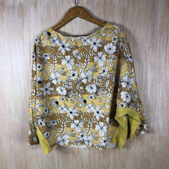 Free People Goldendust Floral Martin Slouchy Cropped Dolman Pullover Size Large - Picture 6 of 10